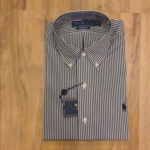 NWT Ralph Lauren Custom Fit Pinstripe Dress Shirt